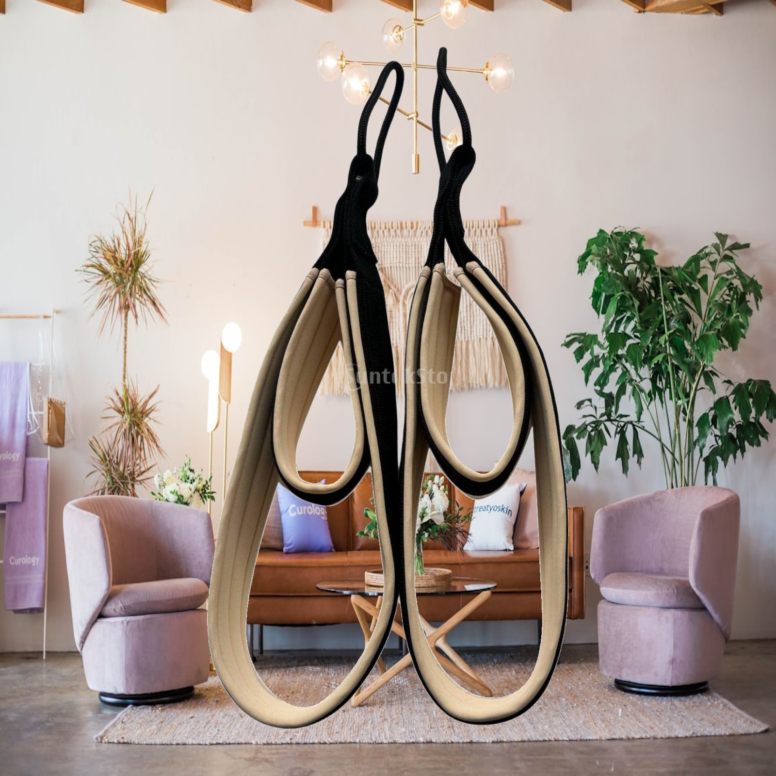 Home Gym Pilates - Pilates Overhead Handle Non-Slip Grip Pilates