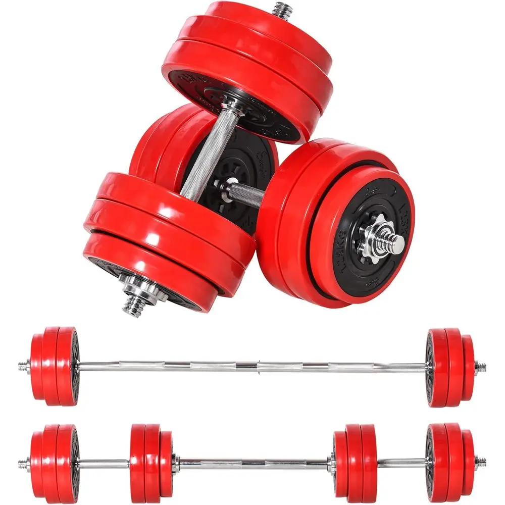 Home Gym Kit For Men - Versatile Dumbbell Set: Transformable to Barbell