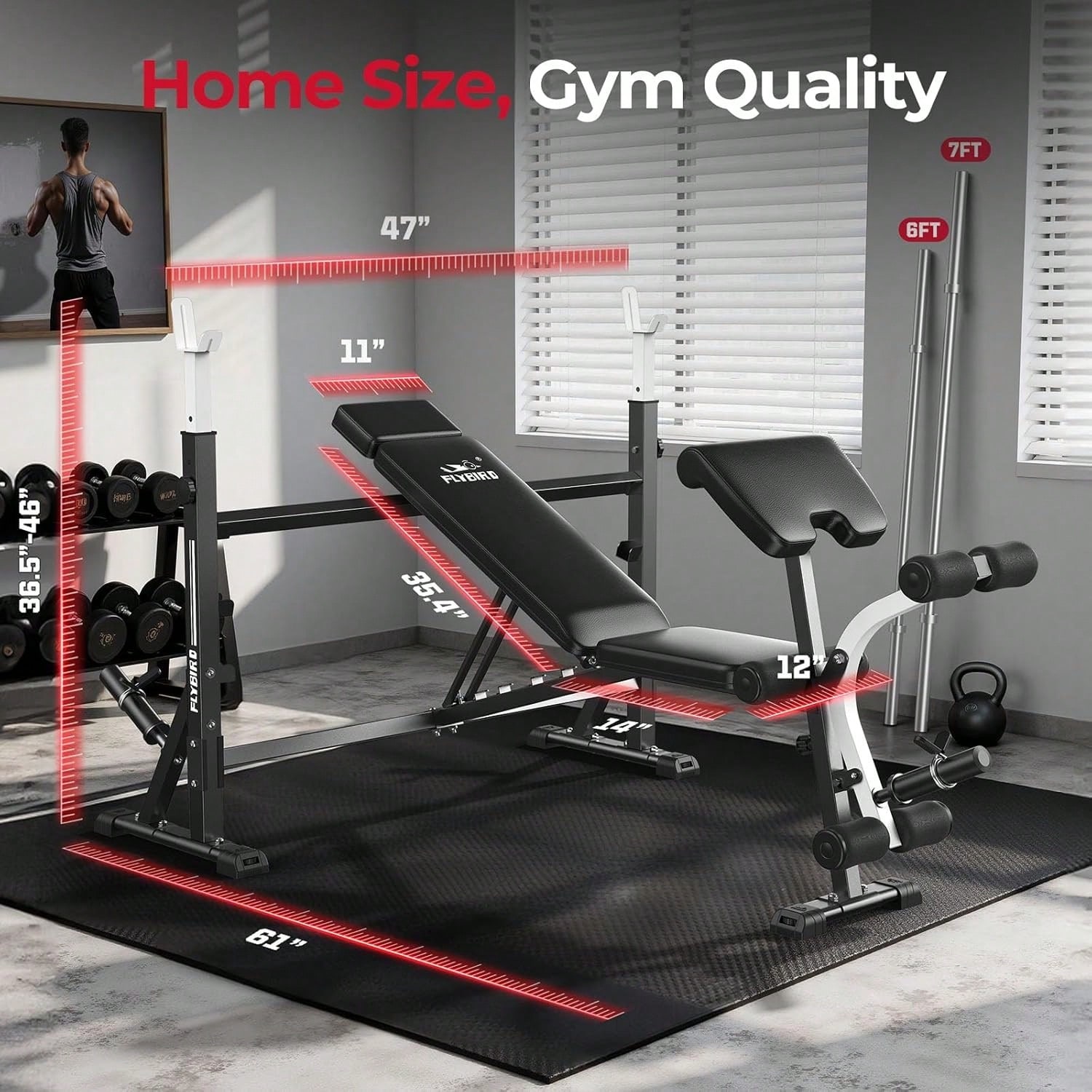 FLYBIRD Adjustable Weight Benc - đánh giá và giá Home Gym Usa
