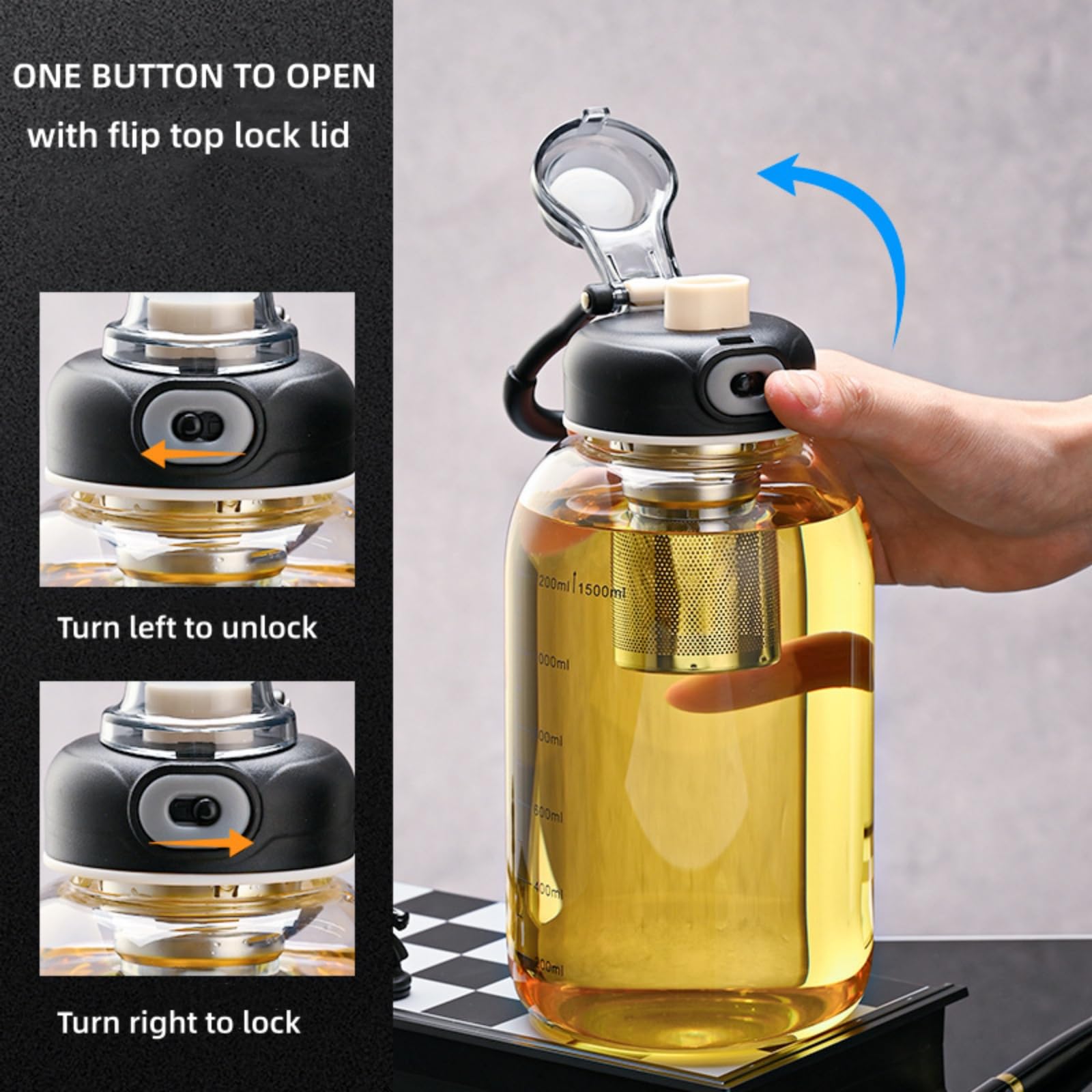 Glass Tea Tumbler with Infuser - đánh giá và giá Home Gym Kettler