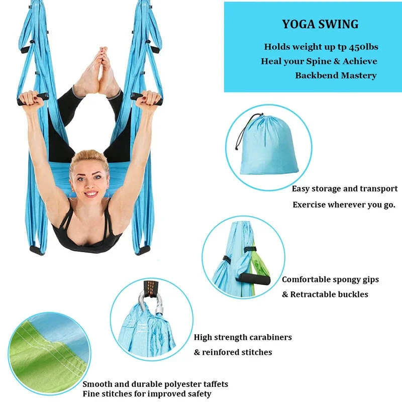 6 Handles Aerial Yoga Hammock  - đánh giá và giá Yoga Trapeze Swing