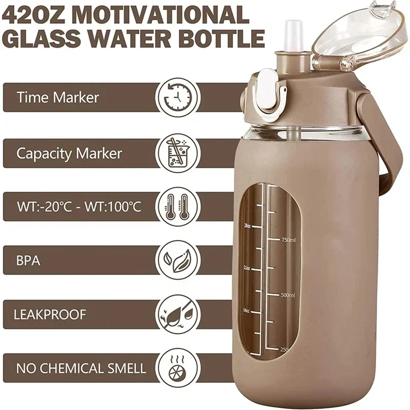 1000ML Glass Water Bottles Wit - đánh giá và giá Home Gym Kettler