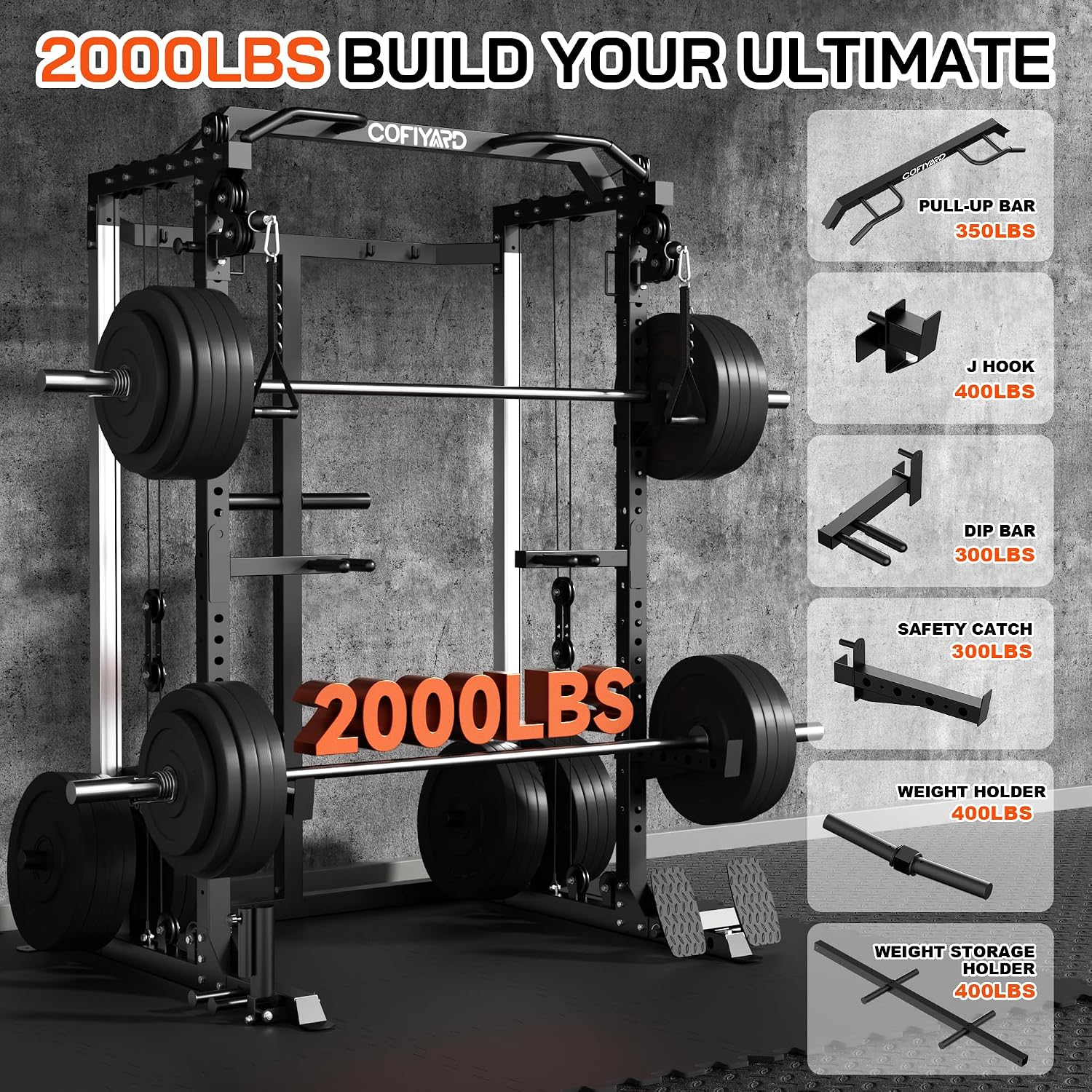 Multi-Function Power Rack with - đánh giá và giá Home Gym Rack With Cables