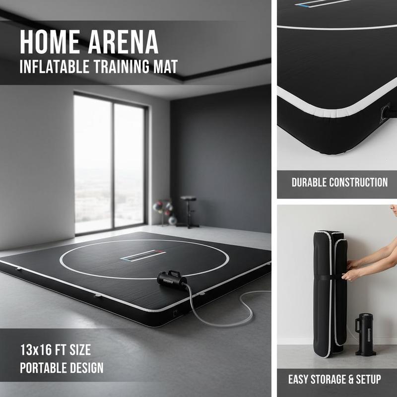 Inflatable Grappling Pad 13x13 - đánh giá và giá Home Gym Practice
