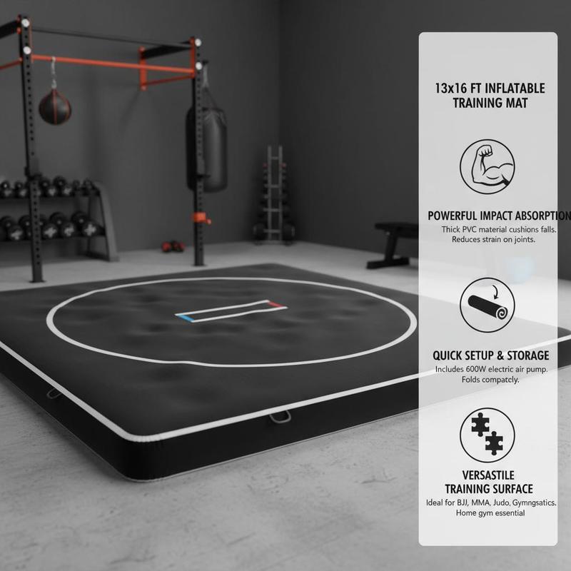 Inflatable Grappling Pad 13x13 - đánh giá và giá Home Gym Practice