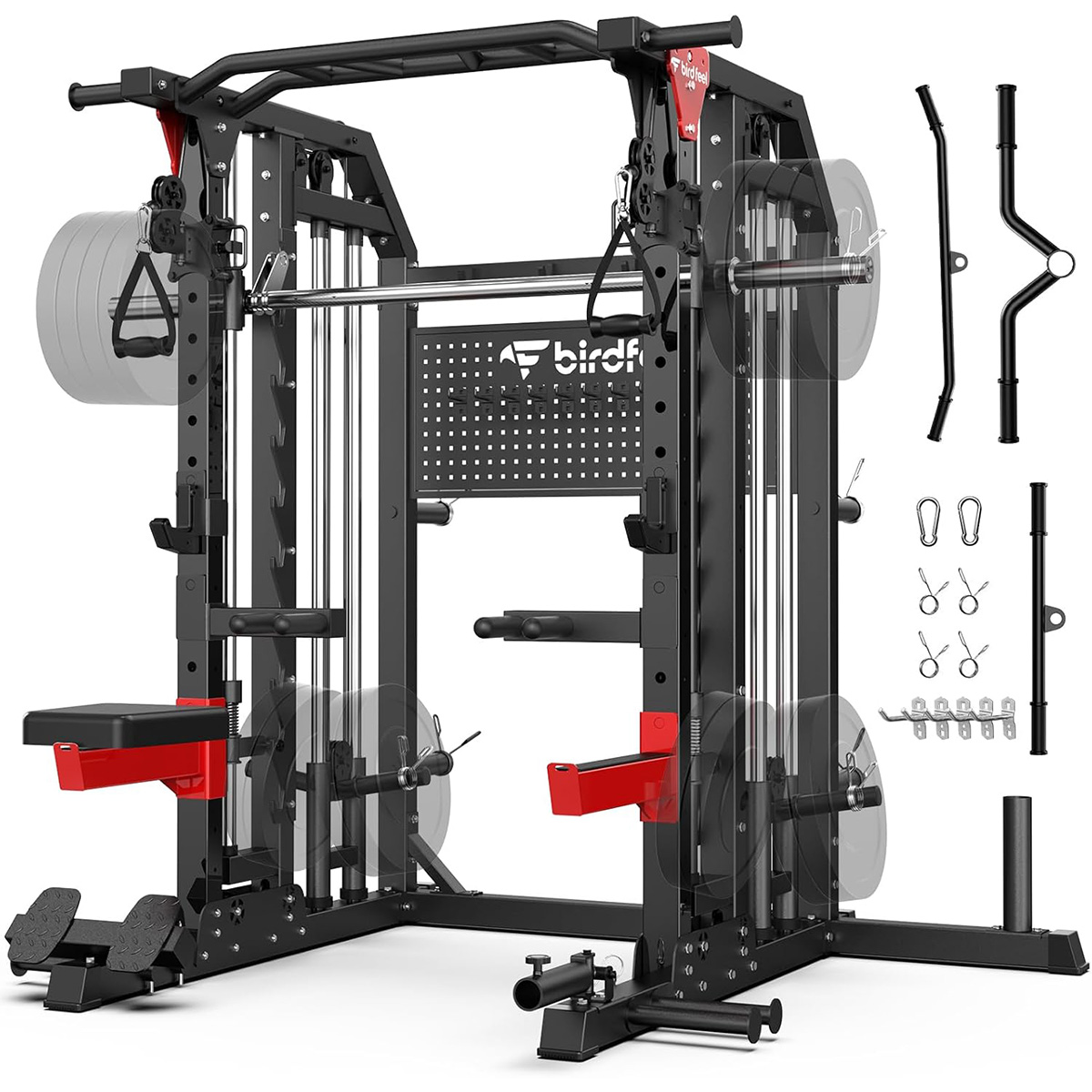 Pooboo Power Cage Multi-Functi - đánh giá và giá Home Gym Rack With Cables
