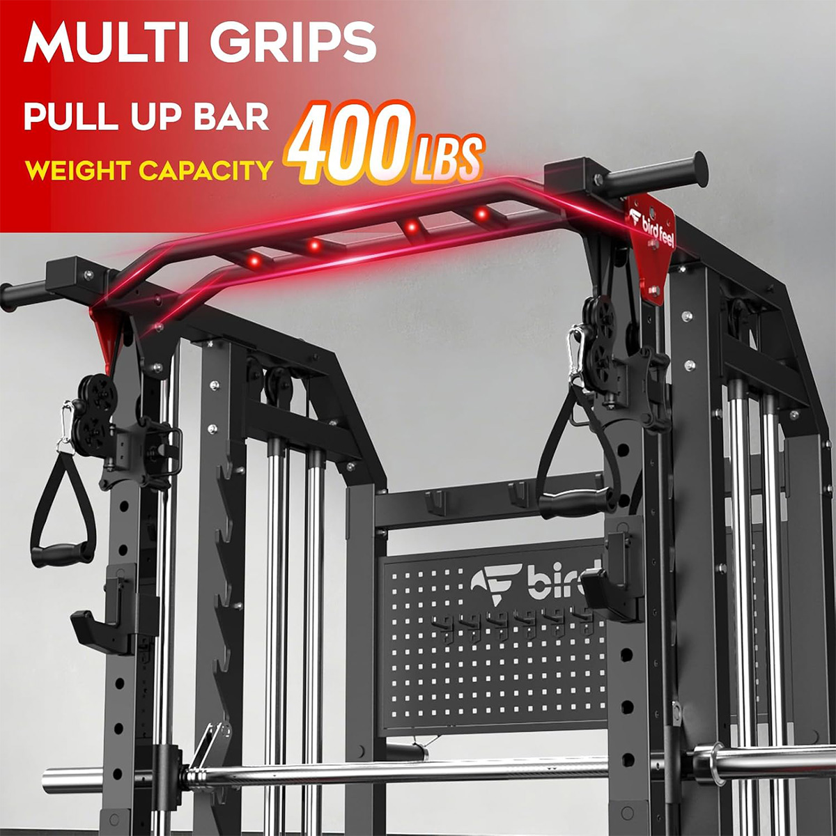 Pooboo Power Cage Multi-Functi - đánh giá và giá Home Gym Rack With Cables