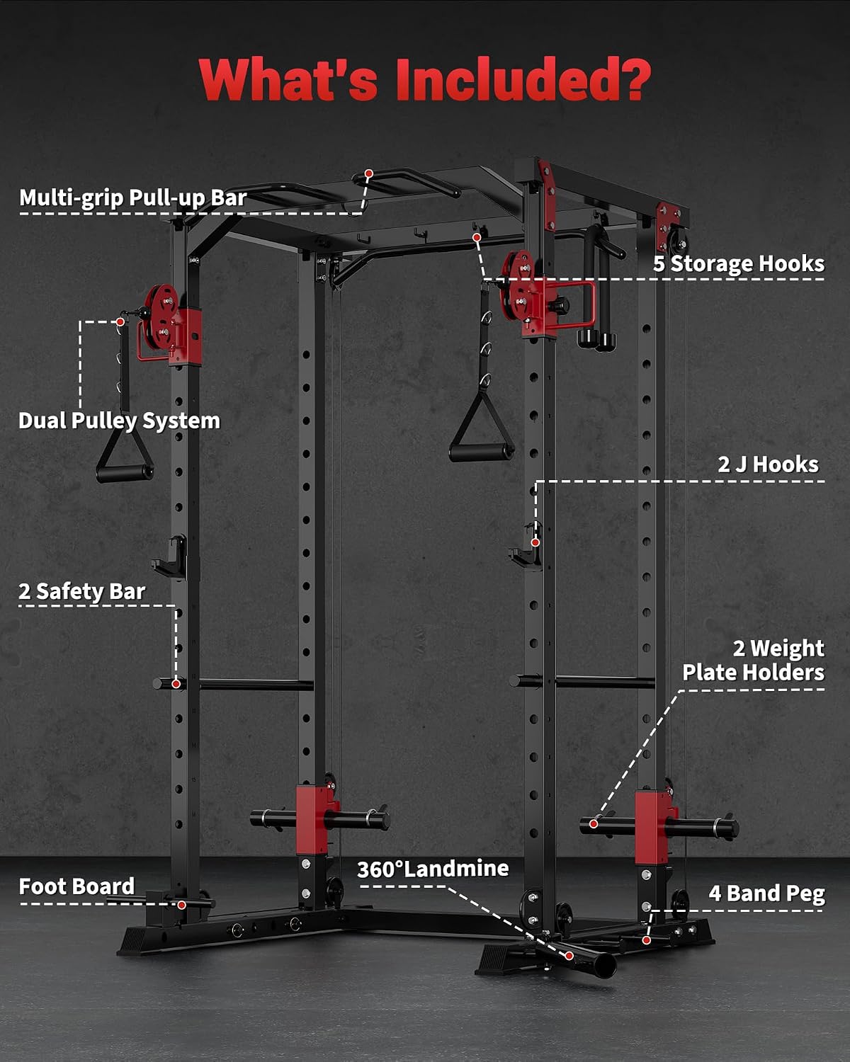 Multi-Functional Power Rack fo - đánh giá và giá Home Gym Rack With Cables
