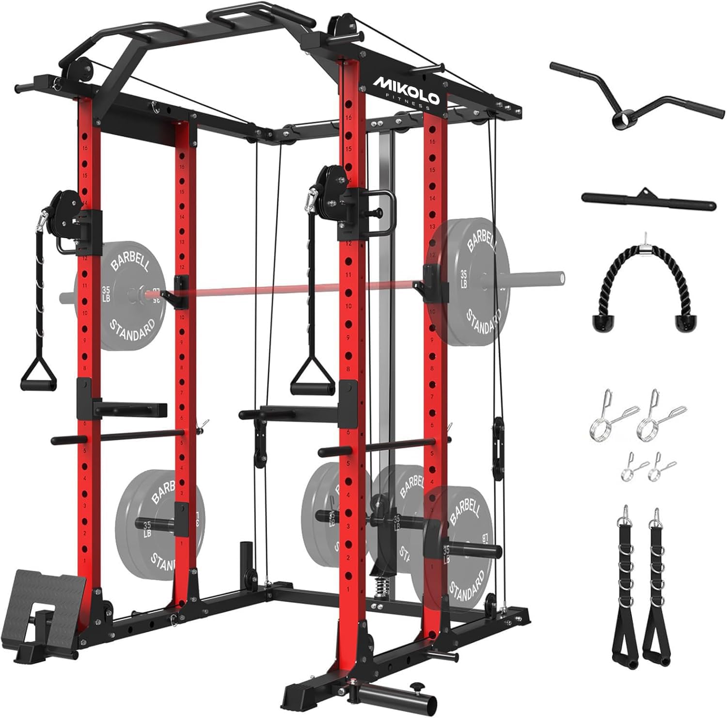 Power Cage with Cable Crossove - đánh giá và giá Home Gym Rack With Cables